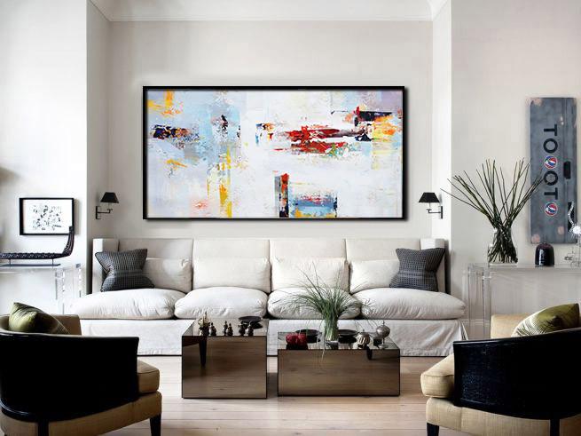 Panoramic Palette Knife Contemporary Art #L5D - Click Image to Close